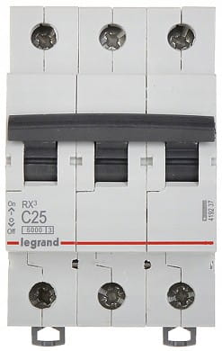 Legrand RX3 wyłącznik nadprądowy 3P C25A S303